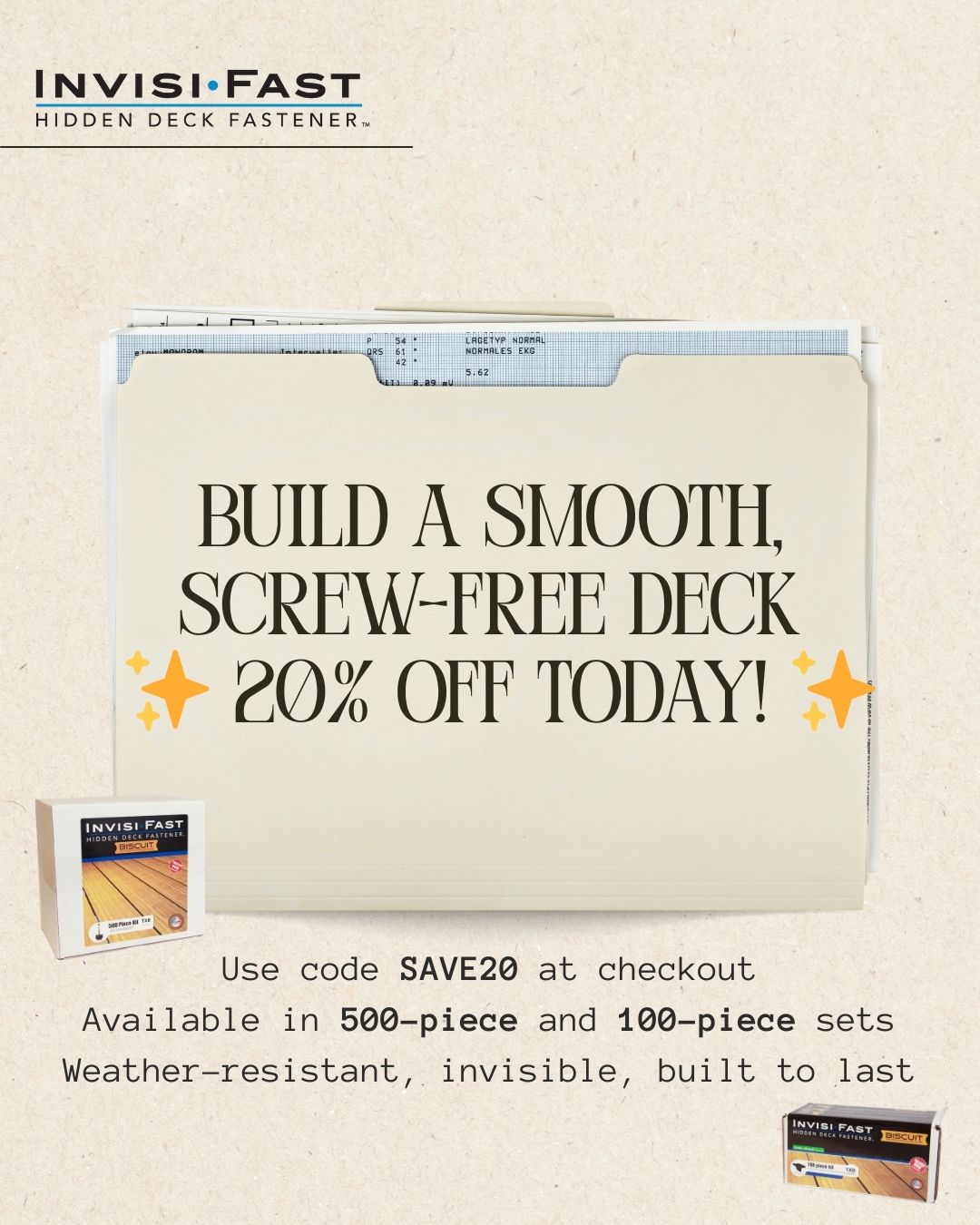 Invisifast Screw Free Smooth Deck